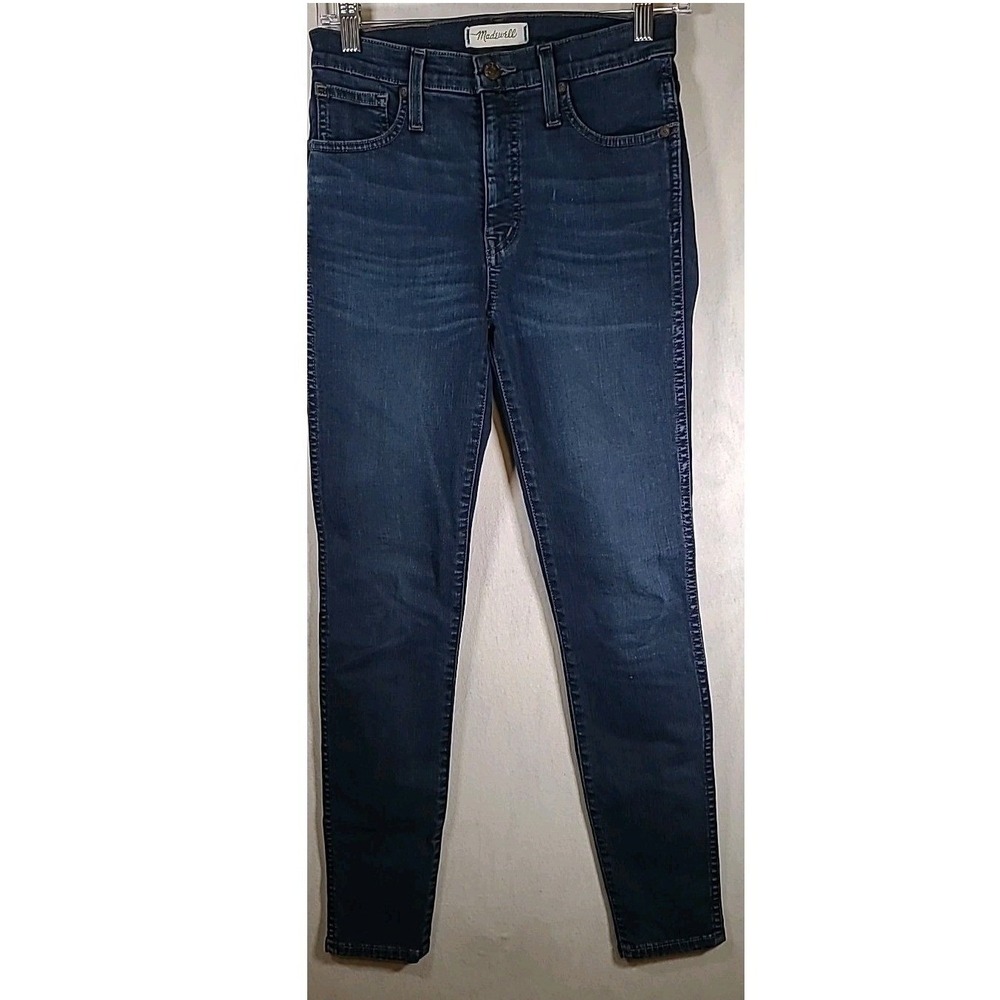 Madewell 10 High-Rise Skinny Jeans Dark Wash Blue Denim F4684 Size‎ 25
